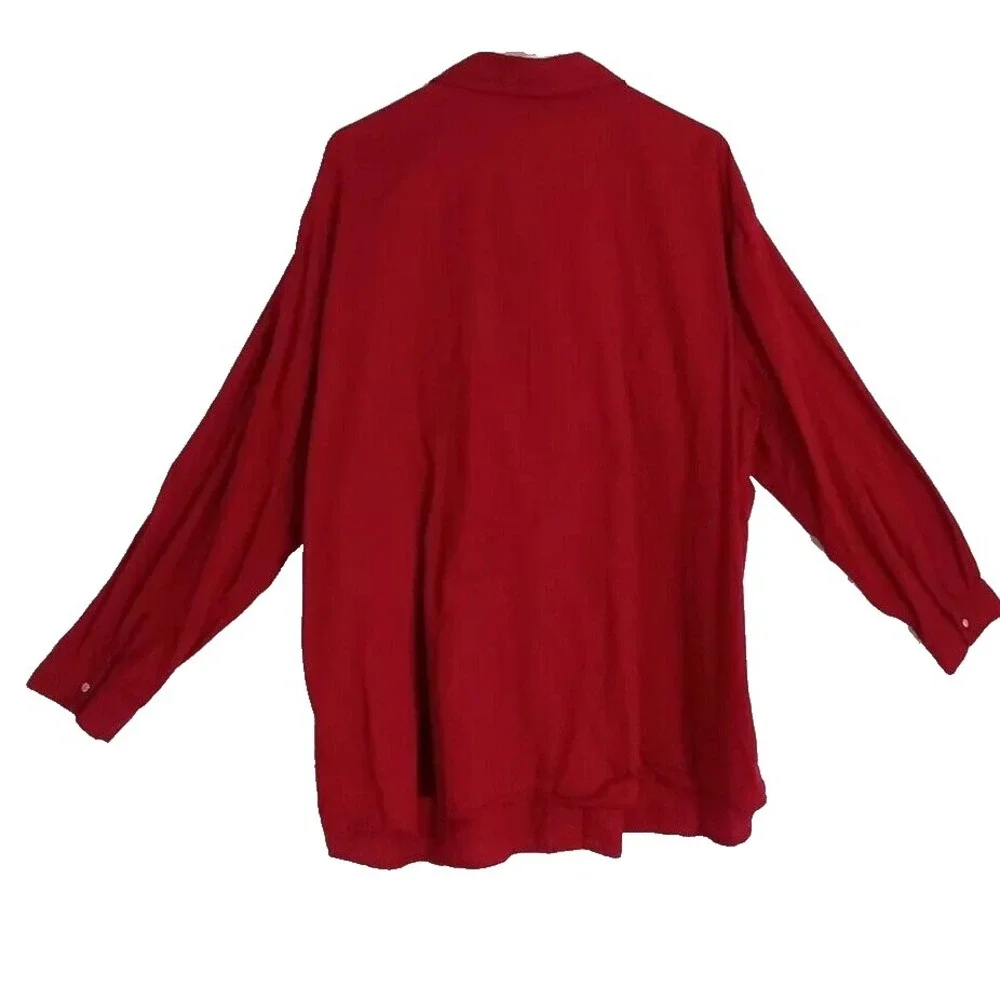 Only‎ Necessities Shirt 2X Western Prairie Farm Pearl Snap Front Cotton Long Sl
